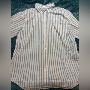 a new day Casual Blue and White Striped blouse